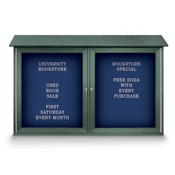 Indoor Enclosed Combo Board, 48"x36", Bronze Frame/Burgundy & Forbo